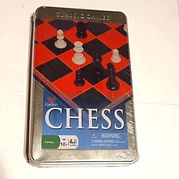 Other - New Chess Set in Metal Tin Case